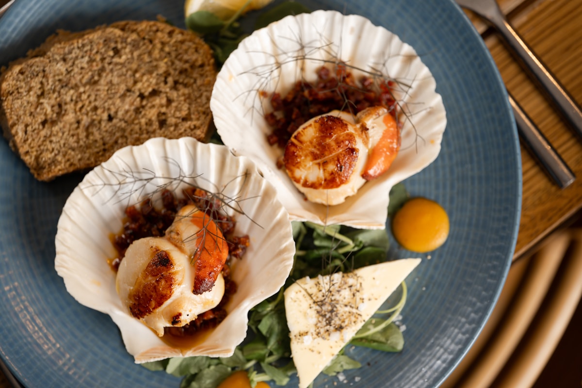 Hand-dived scallops